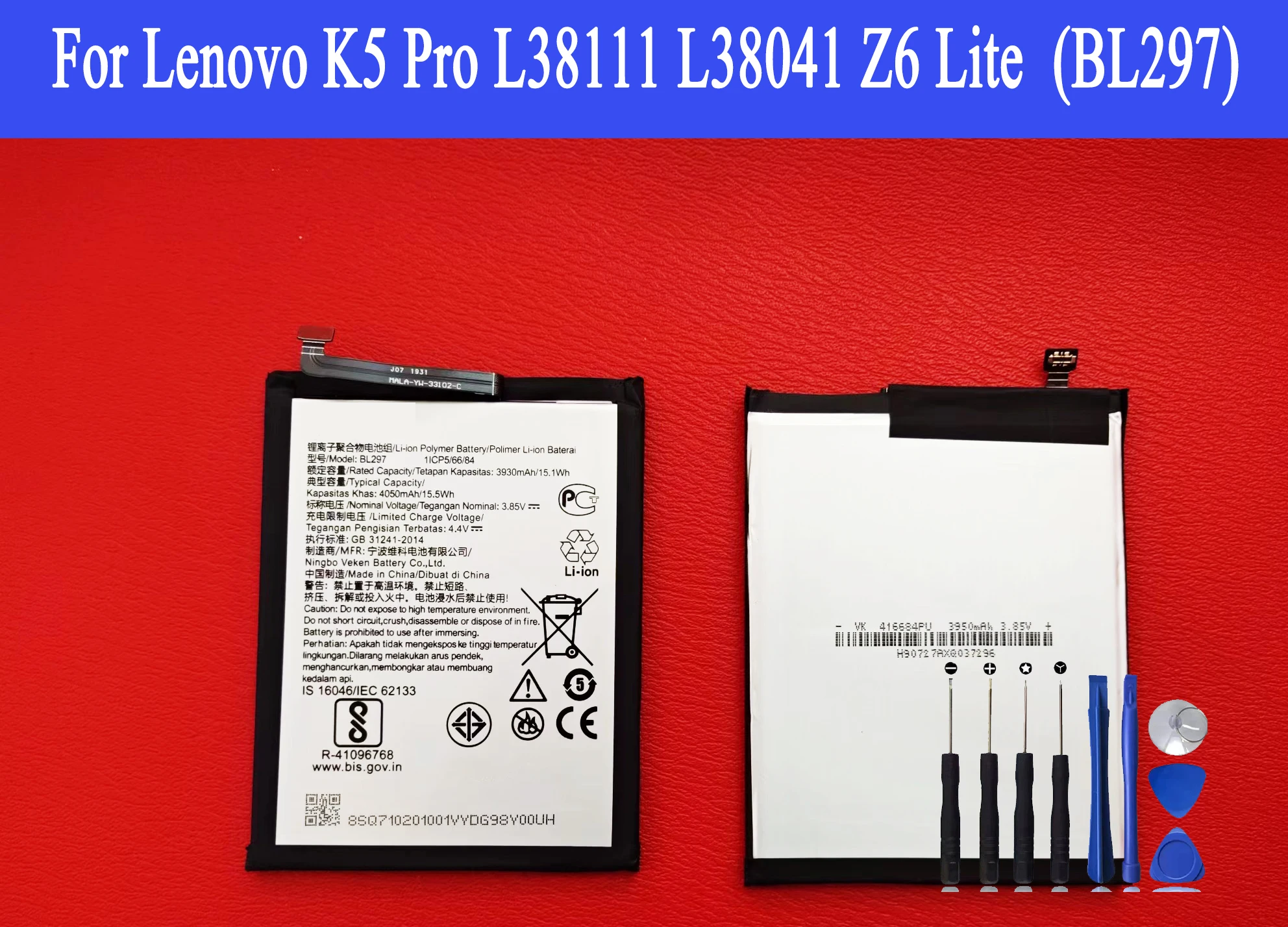 Аккумулятор BL297 для Lenovo K5 Pro L38111 L38041 Z6 Lite, оригинальная емкость, запасная часть для ремонта, стандартные батареи, батарея