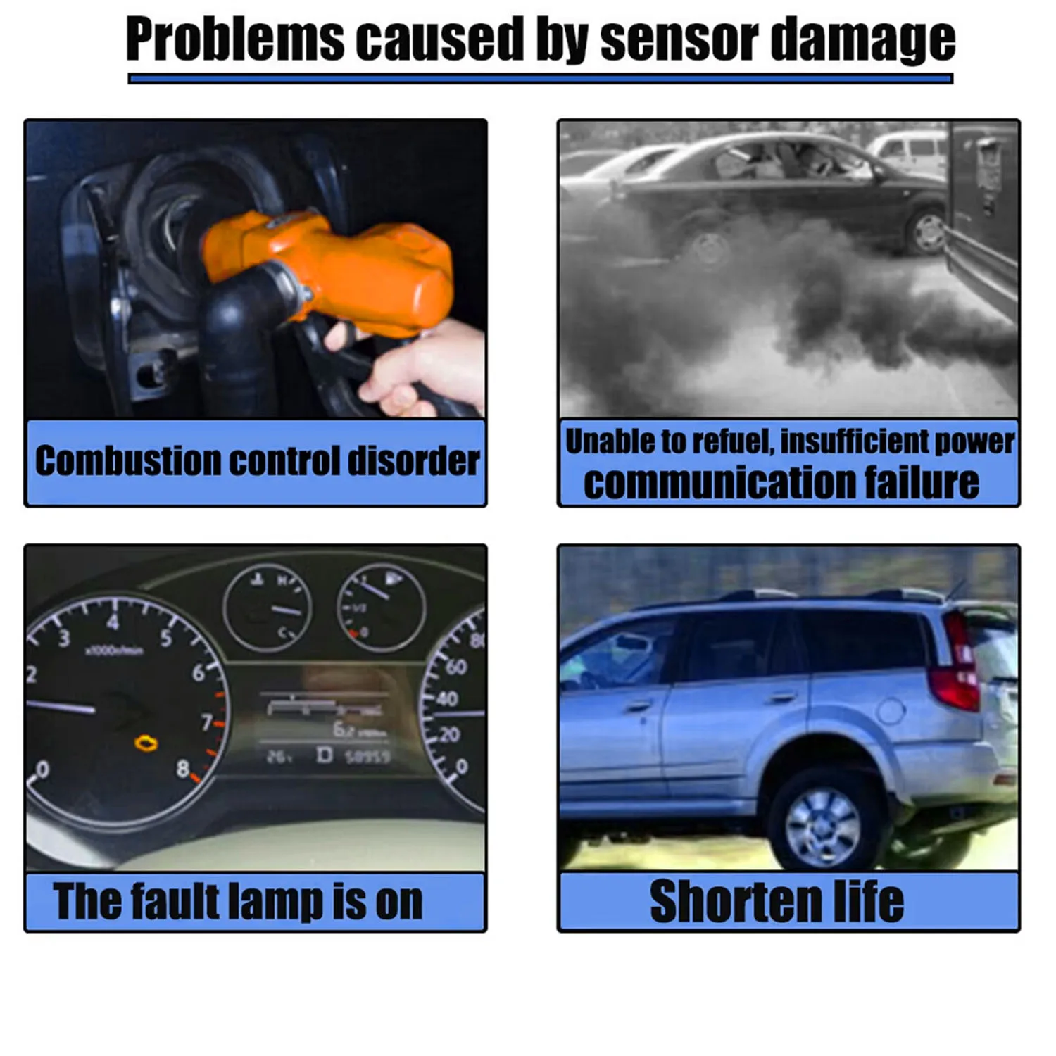 Фото Новый датчик NOX (датчик оксида азота) 9821120980 A2C12511200 для Citroen C3 C4 5008 Peugeot 208 308 1.6 2.0 HDi BlueHDi Di №4