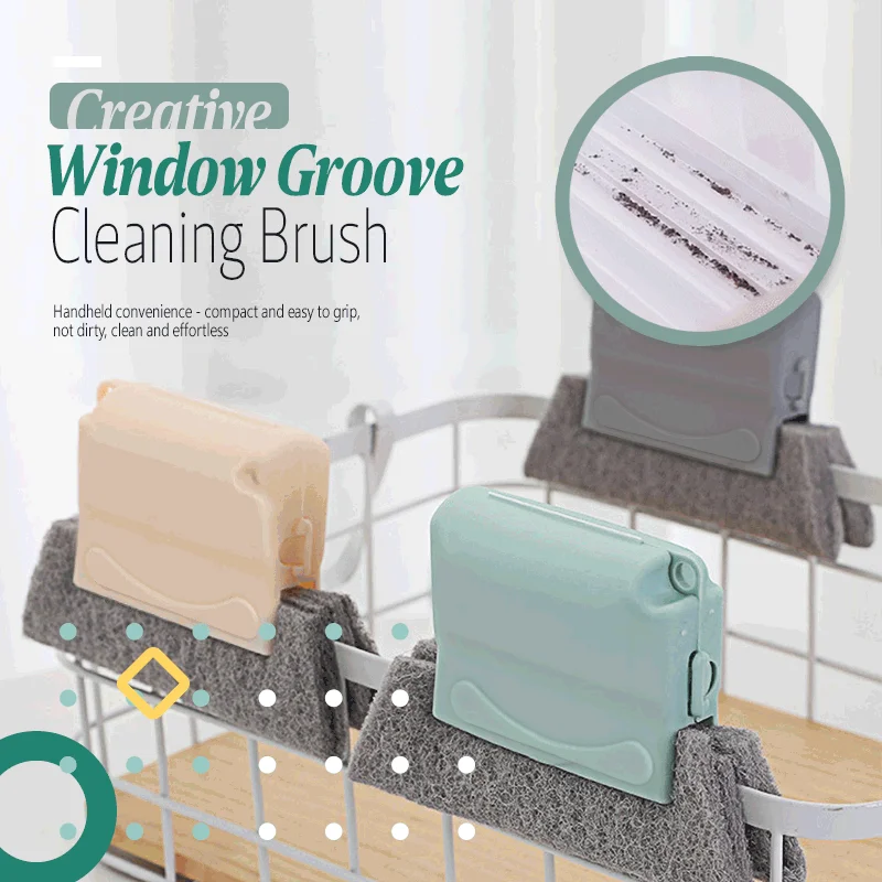

2021 Creative Groove Cleaning Brush Magic Window Cleaning Brush-Quickly Clean All Corners and Gaps Home Cleaning Brush