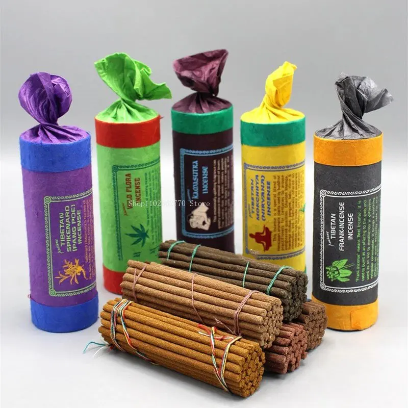 Непальская короткая трубка натурального цвета 11 5 см тибетская нить для