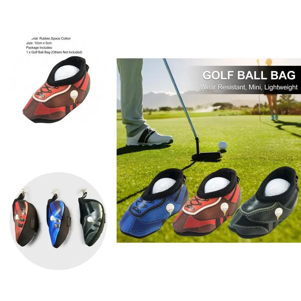 

Compact Shoe Shape Vibrant Colors Golf Ball Pouch for Golf Training