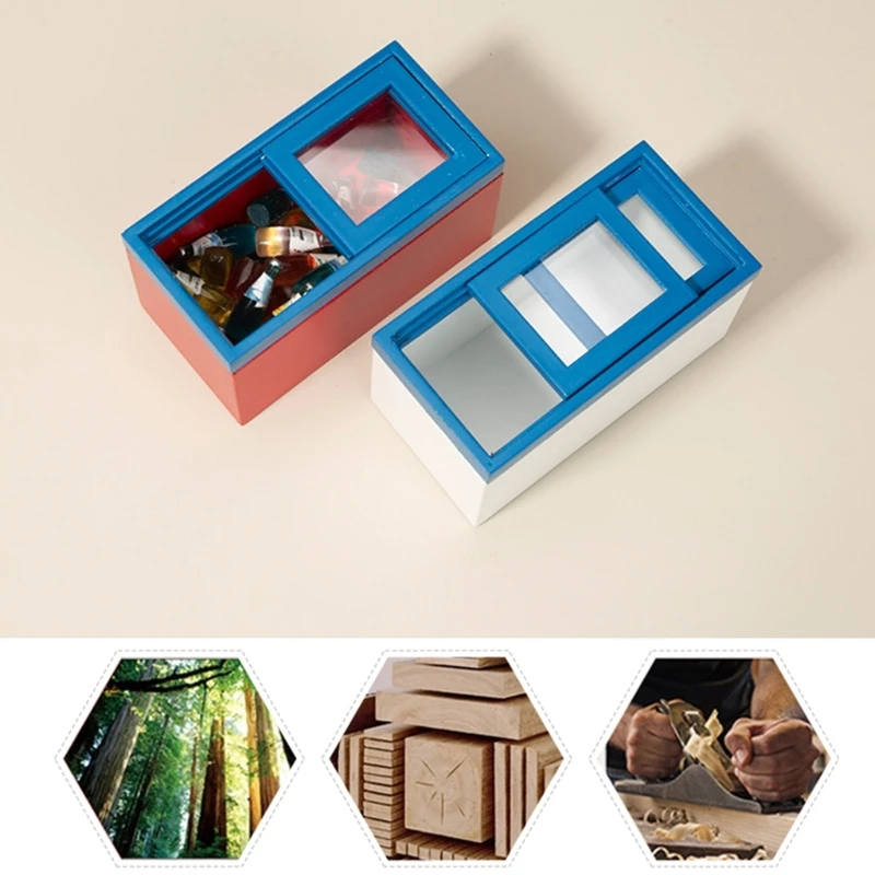 

K5DD 1:12 Doll House Miniature Refrigerator Furniture Wood Freezer Doll house