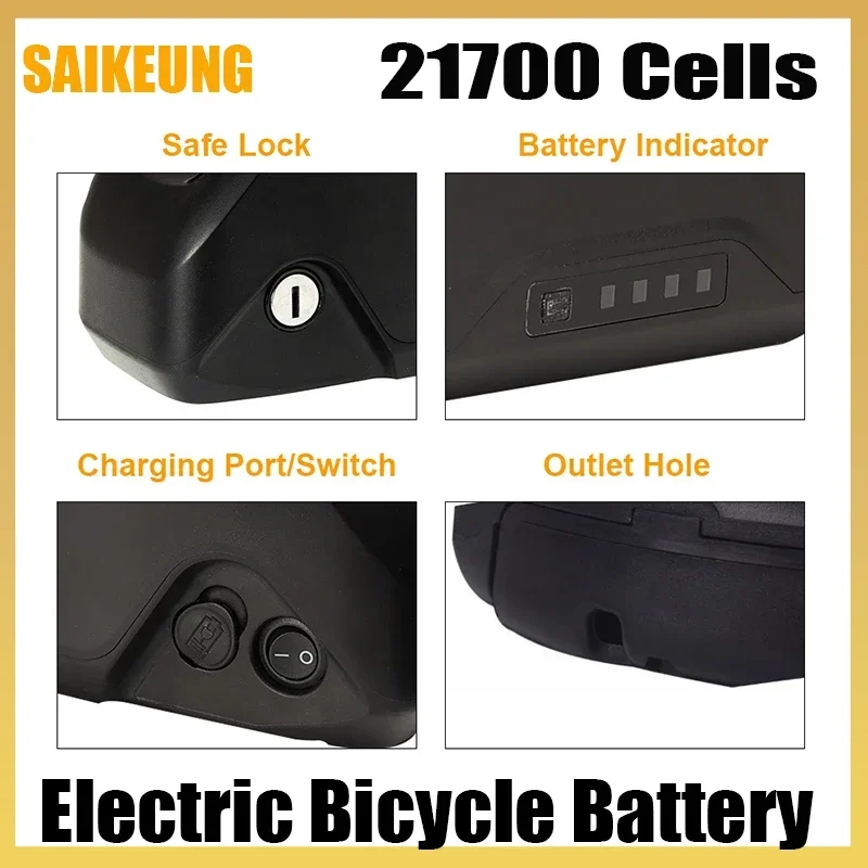 E-Bike 36 48 В 52 60 72 50 Ач Аккумулятор 20 25 30 40 Электромобиль Велосипед Polly DP-7 Нижняя