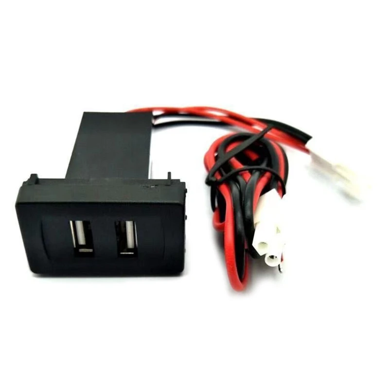 Фото QM82 Быстрое автомобильное зарядное устройство с двумя USB-портами 12–24 В для адаптера зарядного устройства розетки №4
