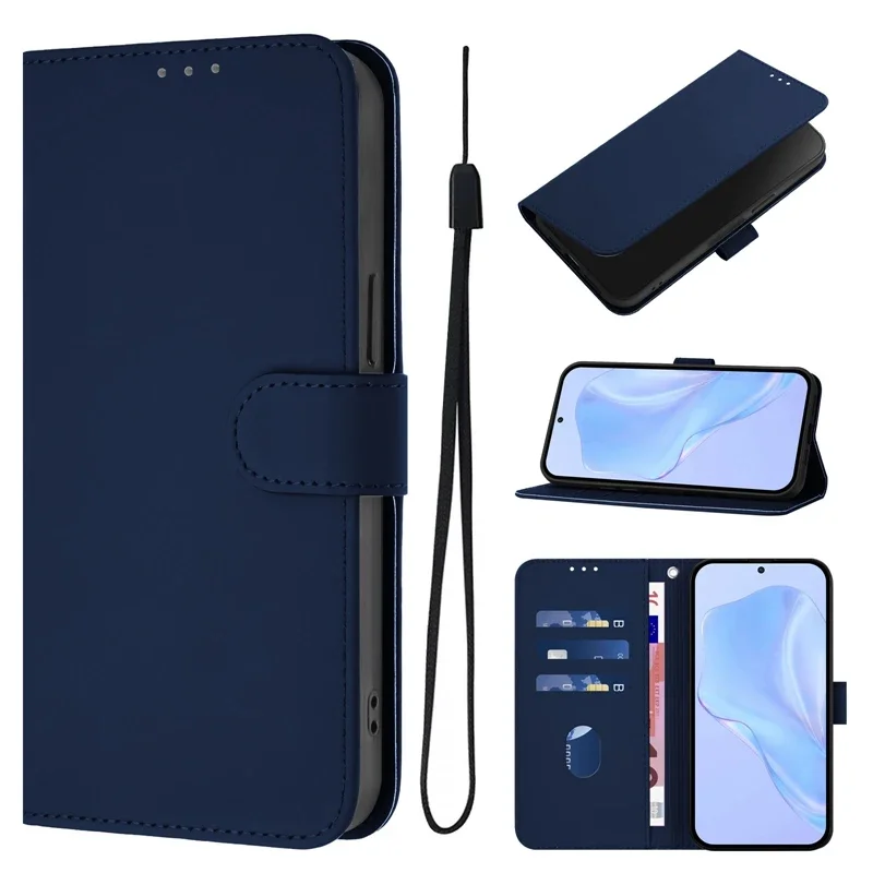 Чехол для Poco M6 M3 M4 Pro Xiaomi M4Pro 5G Flip Cover sFor PocoM6 M5s M5 однотонный чехол Fundas