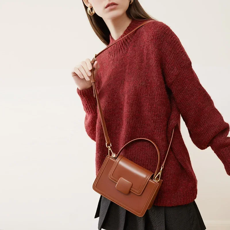 

Shoulder Bags for Women Trend 2023 Dermis Designer Luxury Bag Fashion Shopper Handbag Cowhide Square Crossbody Bags