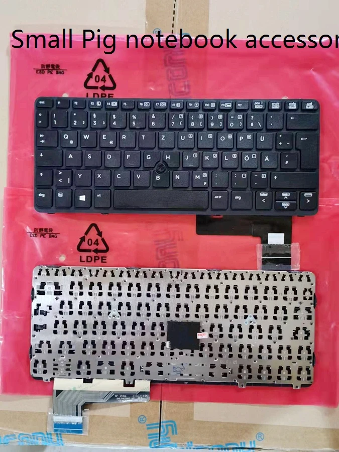 

Немецкая клавиатура для ноутбука HP EliteBook 820 G1 / 820 G2 / 820 G3 серия Tastiera черная рамка с указателем GR