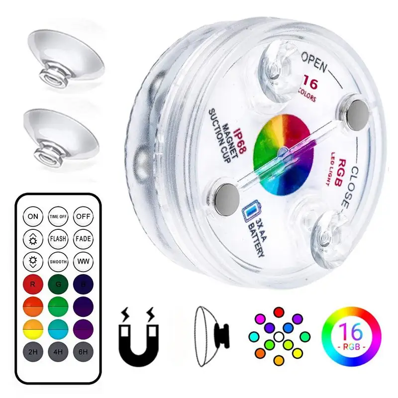 

Submersible Led Lights Waterproof Lights For Pool 13 LED Pool Lights For Inground Pools With Magnets Suction Cups For Ponds