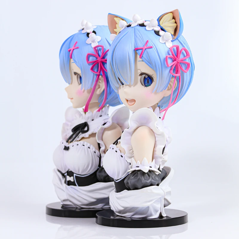 

Starting from scratch, different world Rem Rem Ram cat ear bust bust high-quality hand-made scenery model ornaments