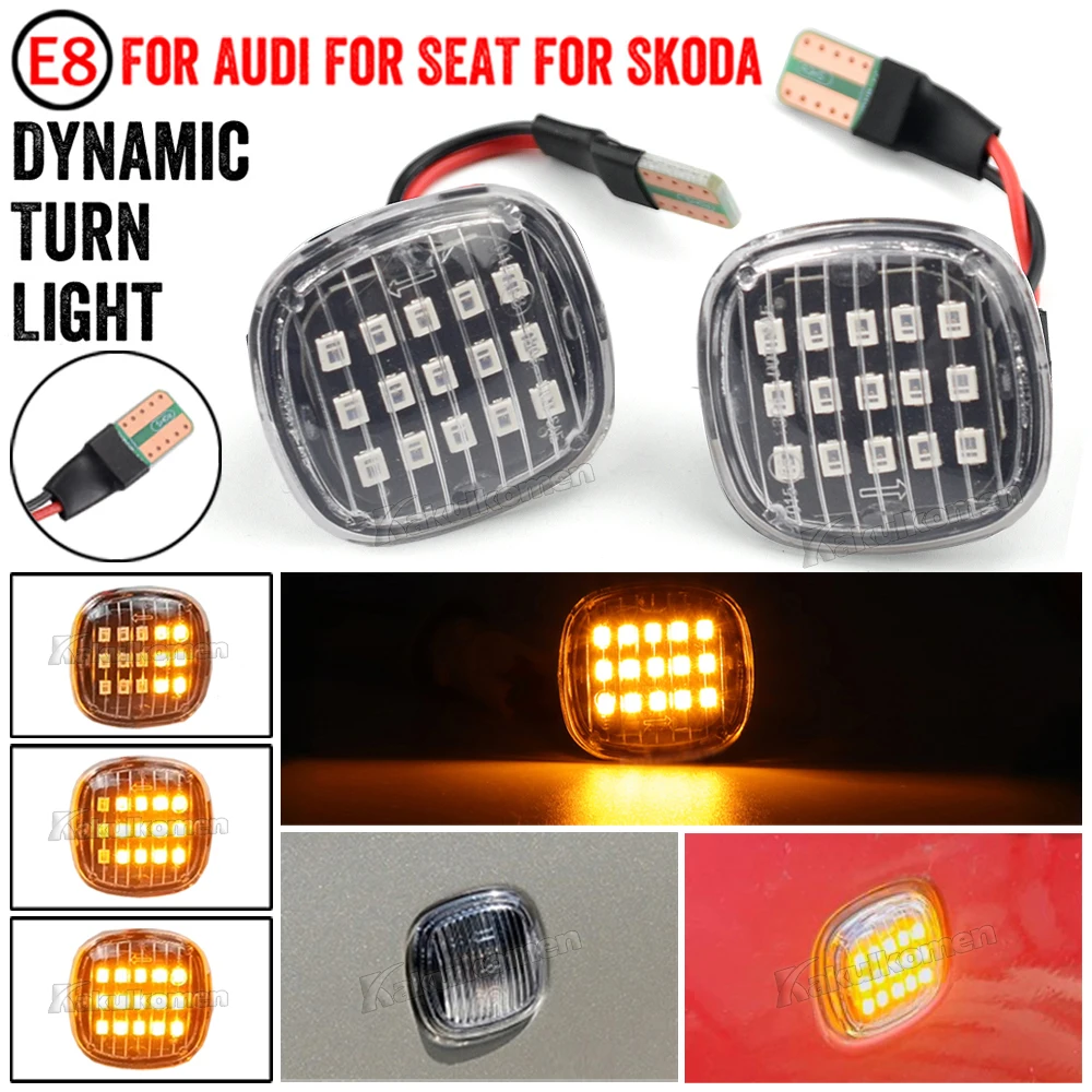 Светодиодный динамический поворотный указатель индикатор для Skoda Fabia Octavia Mk1 Mk2