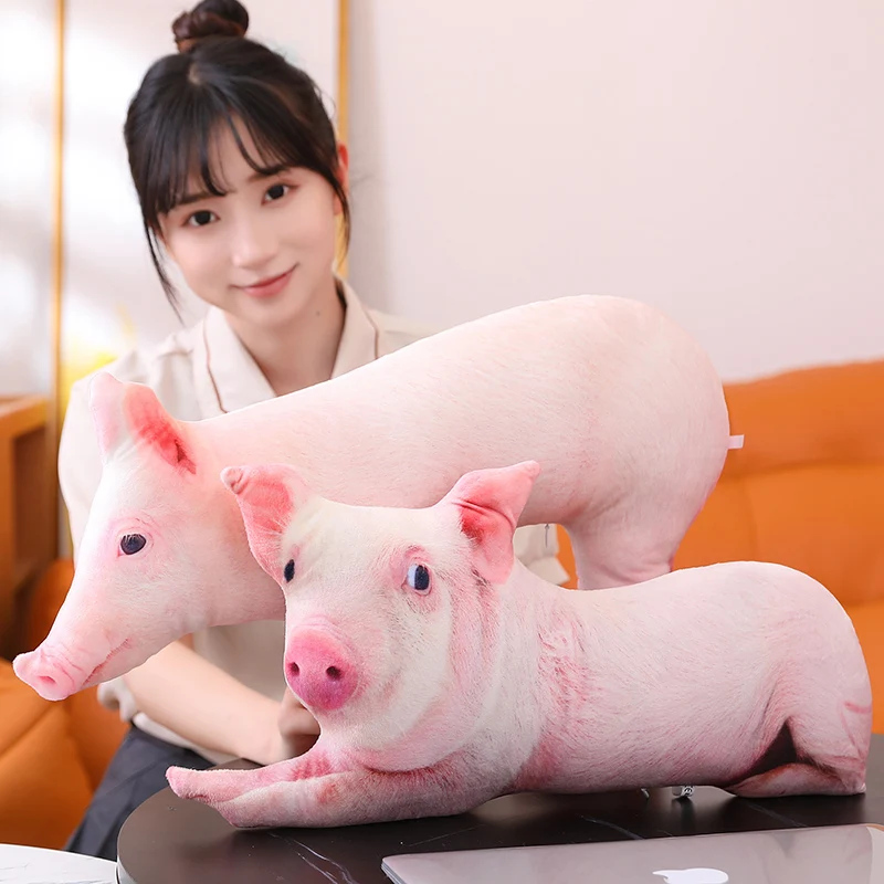 

Simulation Cute Cartoon Pig Plush Throw Pillow Toy Kawaii Stuffed Animals Piggy Plushies Doll Cushion Funny Soft Kids Toys Gifts
