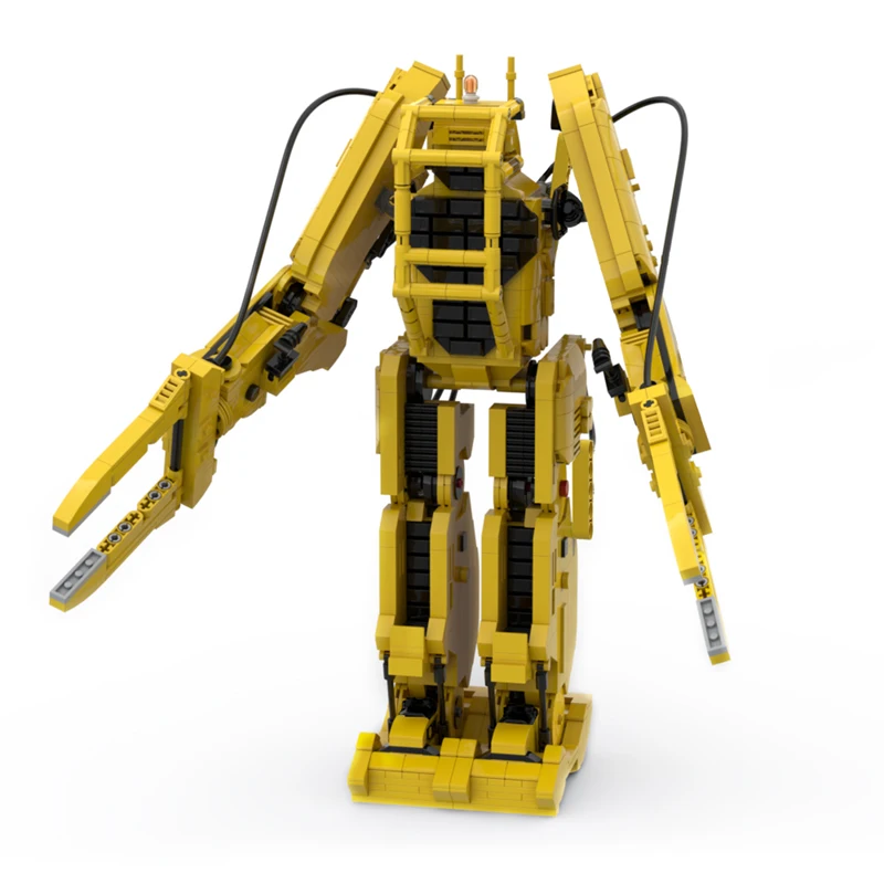 

Конструктор Moc Alienx Power Loader, Классический Конструктор из фильма, собранная модель желтого робота Mecha, военное оружие, детская игрушка, подарок