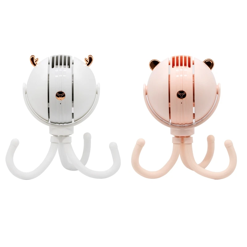 

Flexible Handheld Fan Stroller Fan Desk Fan Multi-scene Bladeless Octopus Fan