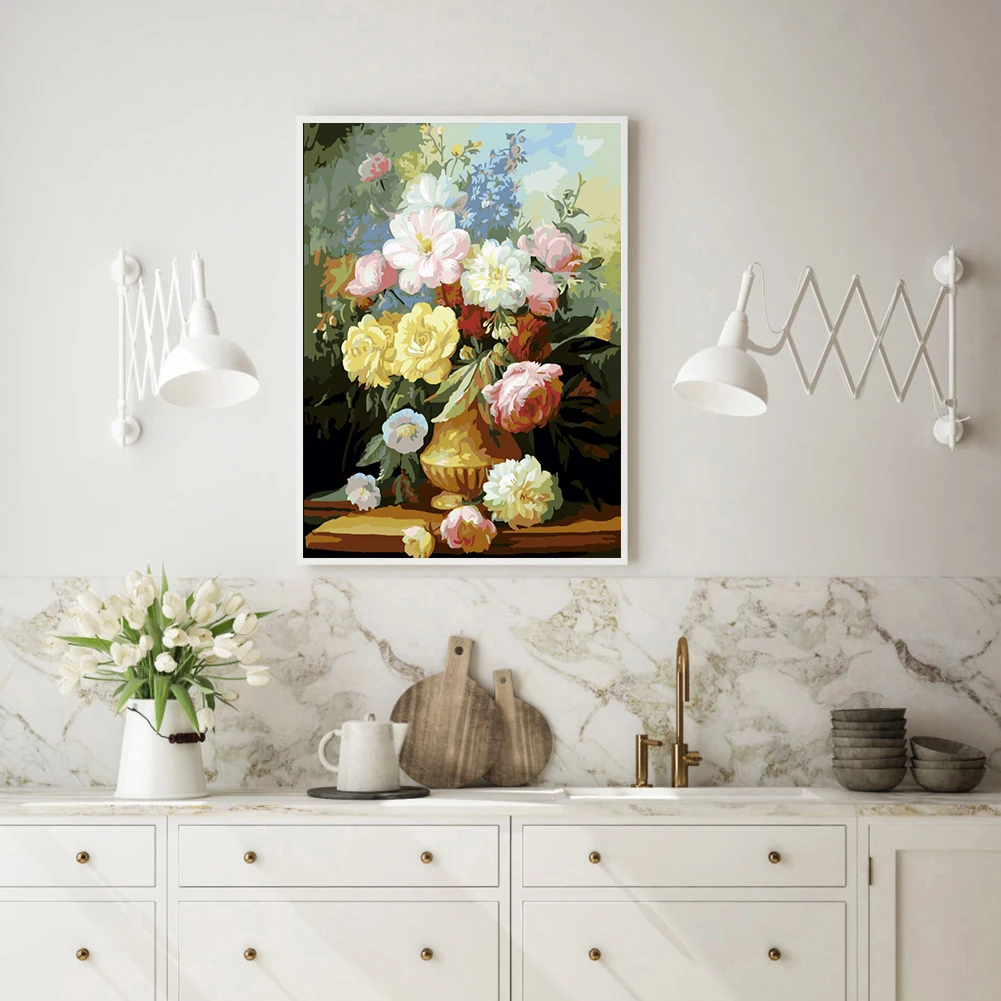 

Набор для рисования по номерам на холсте «Роза»