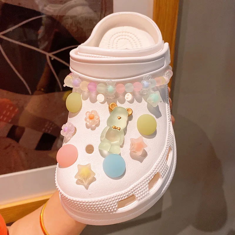 Candy Color Scrub Croc Charms Designer DIY Anime Shoes Chain Decaration Accessoriesfor Croc Jeans Badges Clogs Gifts Wholesale