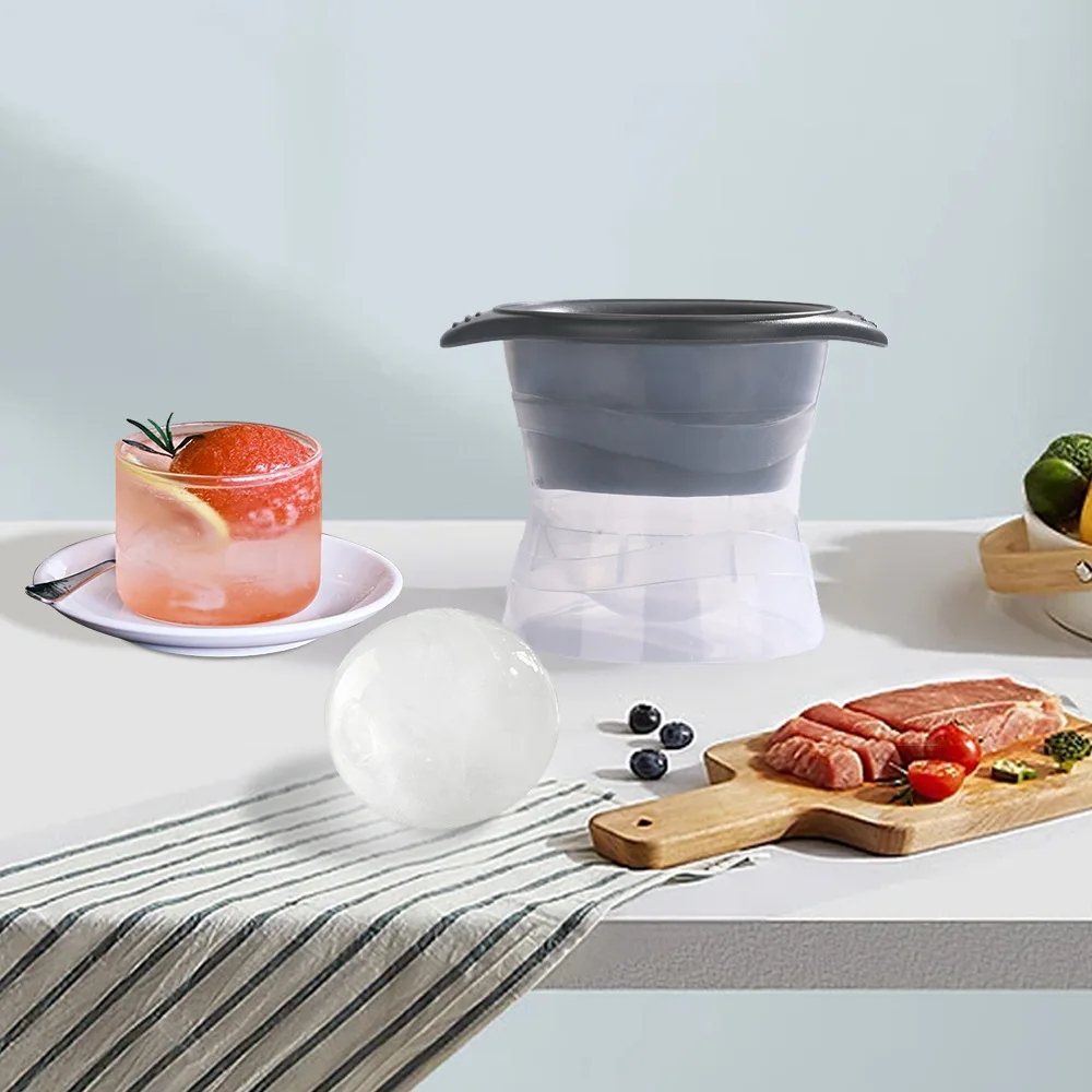 Силиконовая Сфера ледяной куб форма домашняя кухня Штабелируемая медленно