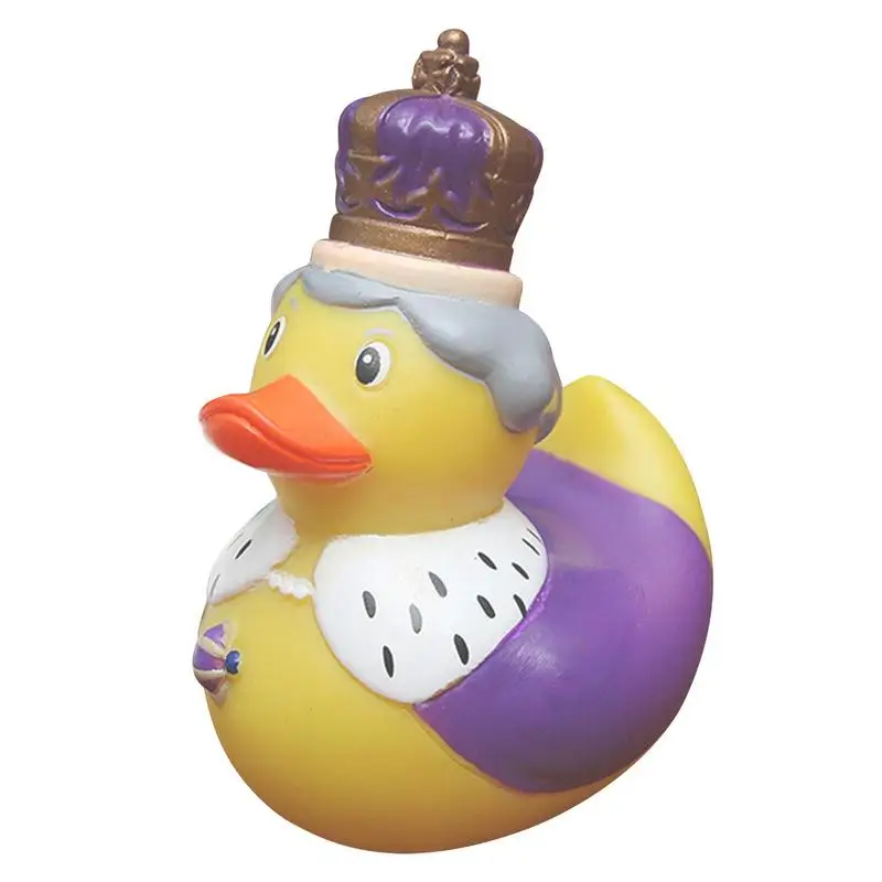 Novelty Rubber Ducks Collectible Bath Toys Squeaker Duck Queen For Fun Bath Gifts For Birthday Baby Showers