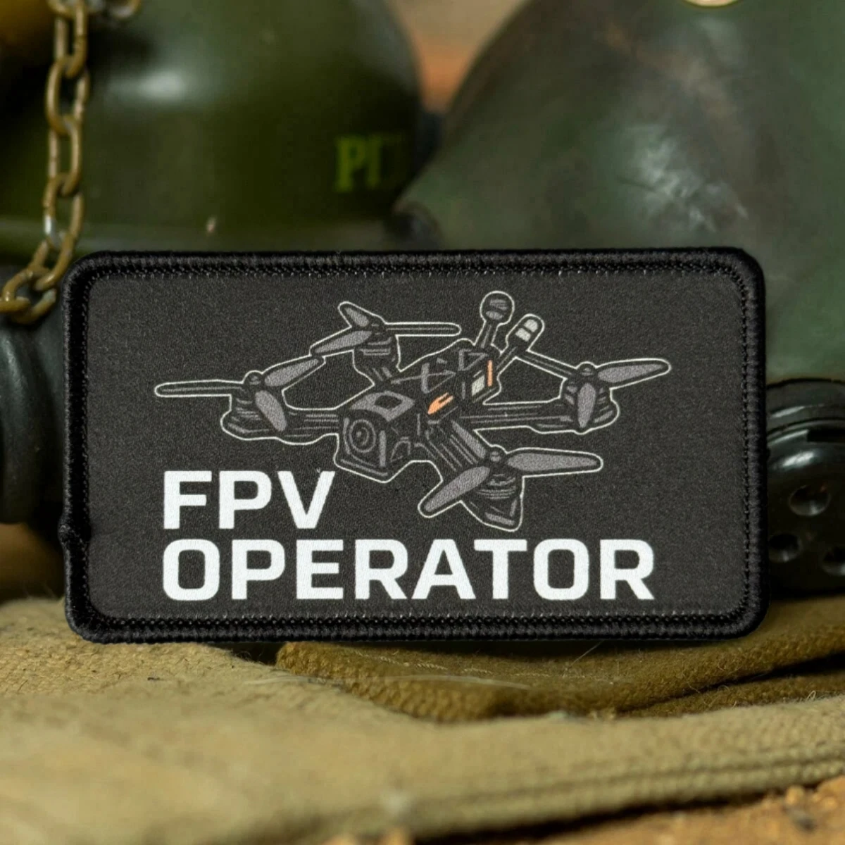 Фото Тактический патч FPV Operator Morale с принтом дрона, нашивка на липучке для одежды, военной формы, армейских рюкзаков, уличного снаряжения №5