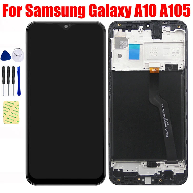 

Original For Samsung Galaxy A10 A105 A105F SM-A105F A105FN LCD Display Panel Monitor with Touch Screen Digitizer Assembly Frame