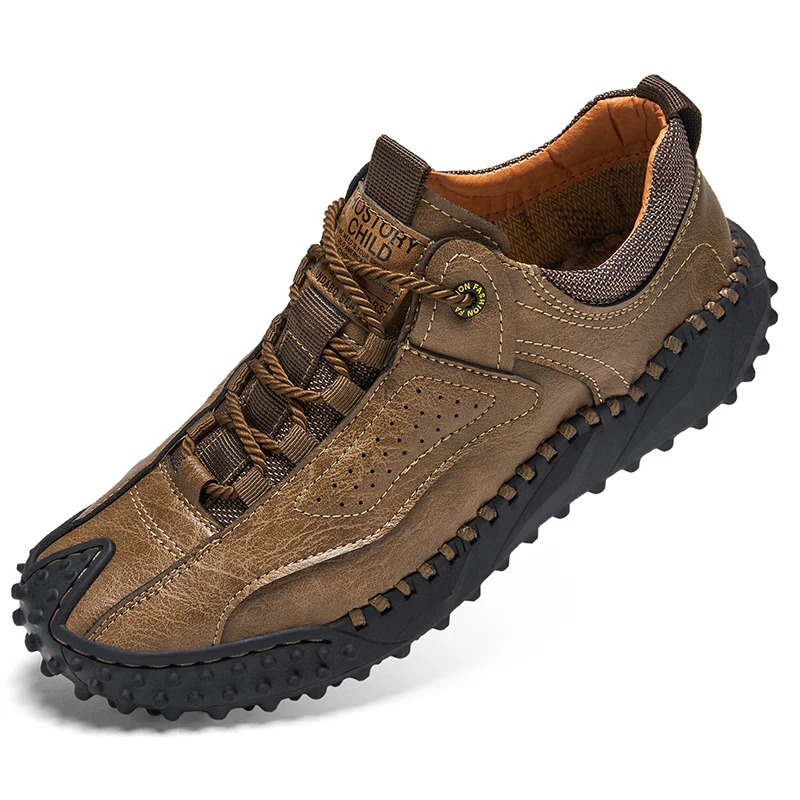 

2023 Men's Leather Casual Shoes Comfortable Breathable Business Shoe Sneakers Driving Shoes Men Loafers Moccasins Plus Size 48