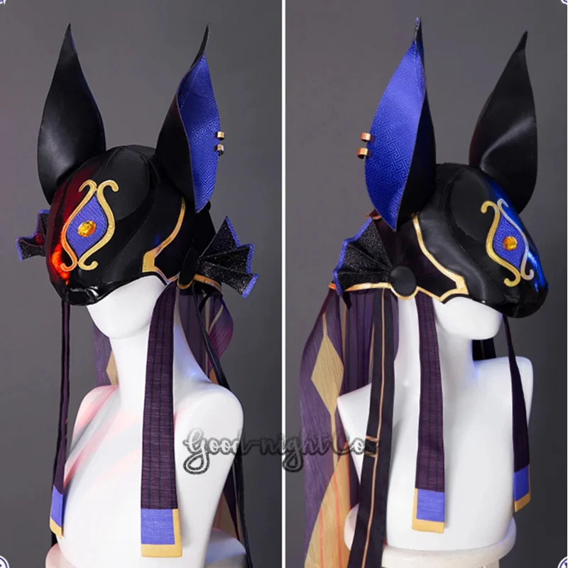 Парик для косплея игры Cyno головной убор Мужская Боевая униформа Хэллоуин