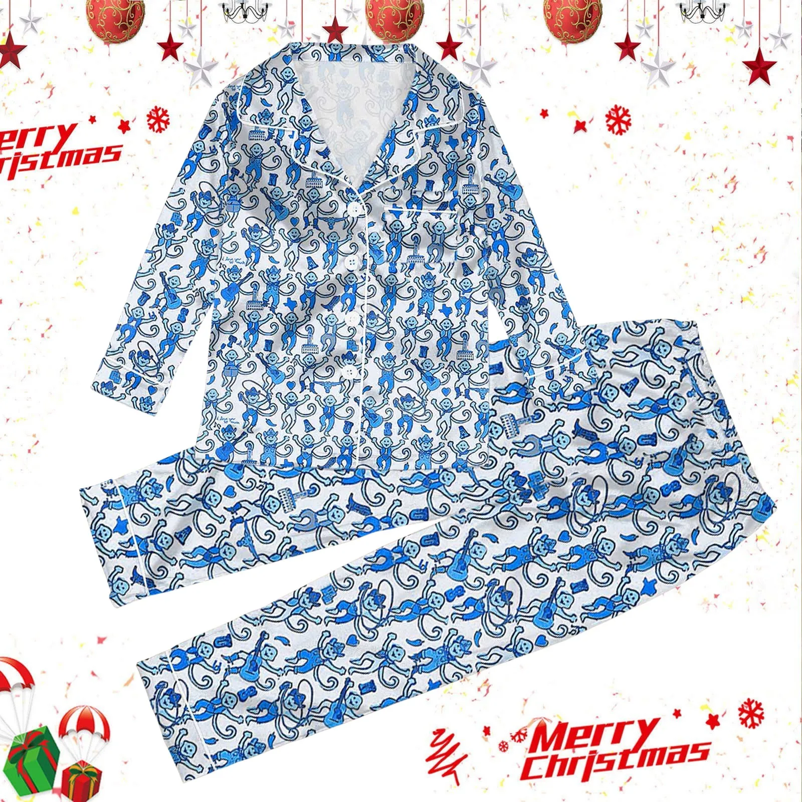 Пижамы с рисунком обезьяны рубашка брюки пижамные костюмы для детей детский