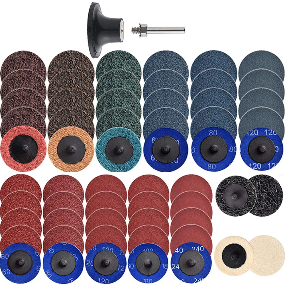 Набор шлифовальных дисков Быстросменные диски 2 дюйма с держателями для