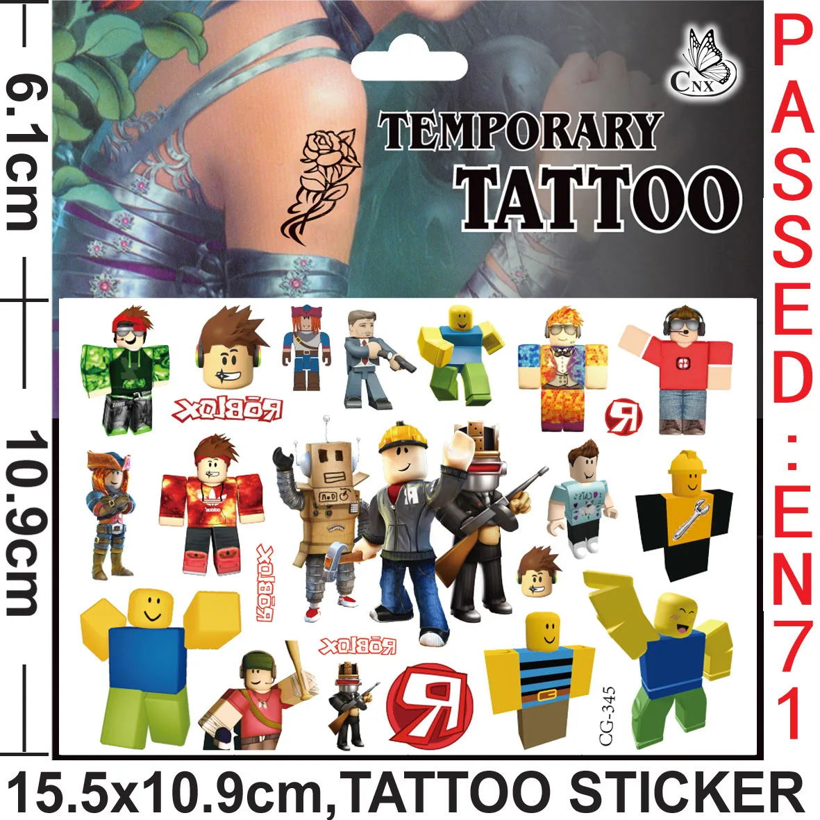 Временные тату-наклейки Robloxs оригинальная экшн-фигурка-сюрприз Мультяшные
