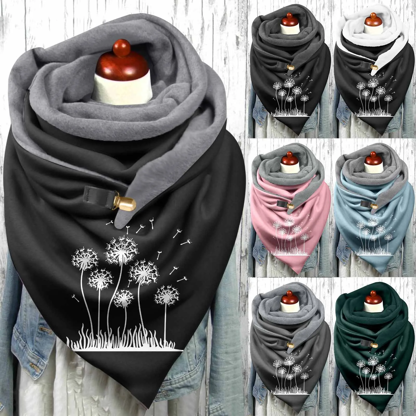 

Многофункциональная шаль в стиле ретро, шарфы на пуговицах, женский шарф с принтом в виде перьев, шали, палантины, зимние теплые шарфы, шарфы-...