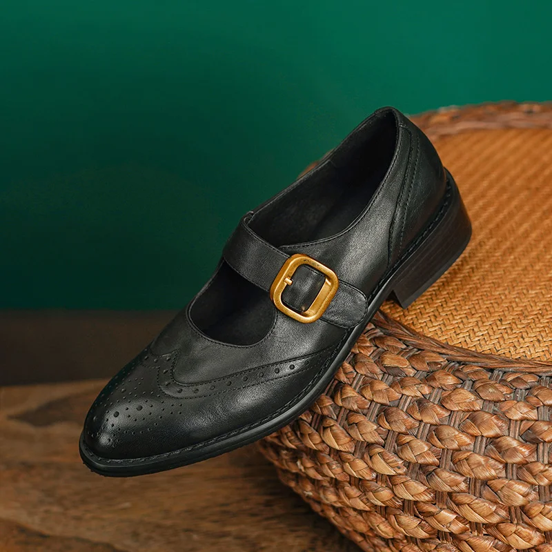 

Женские винтажные туфли-лодочки на среднем каблуке, 4 см