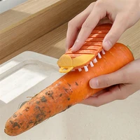 kitchen vegetable and fruit cleaning brush carrot can be bent and hangable soft brush household multifunction sink gap brushes