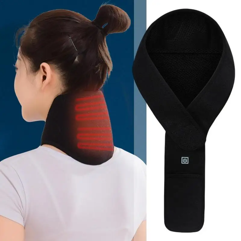 

Neck Heating Scarf USB Warm Therapy Thermal Neck Pad Massage Graphene Neck Support Protector Massager