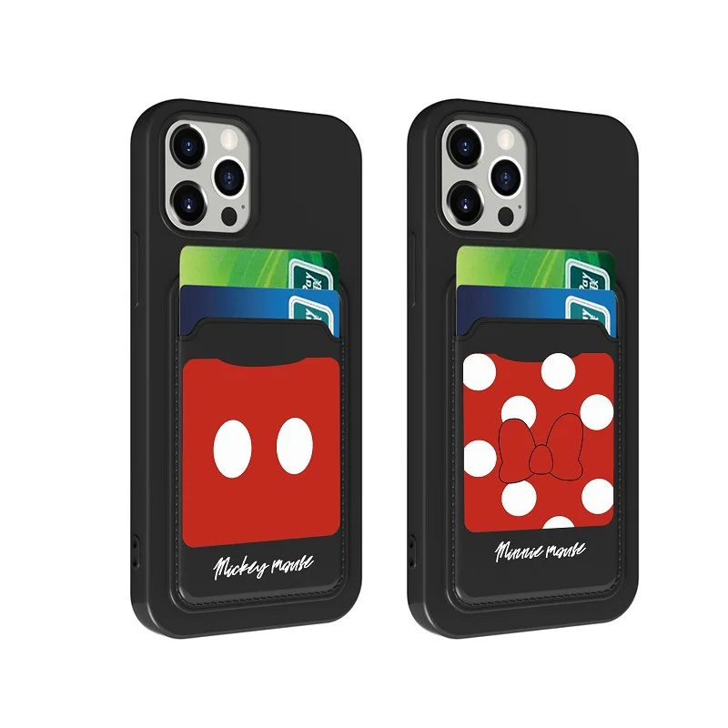 

disney card Mickey and Minnie Mouse phone case For iPhone 13 12 mini 11 pro xs max X XR 6 7 8 plus SE 2 3