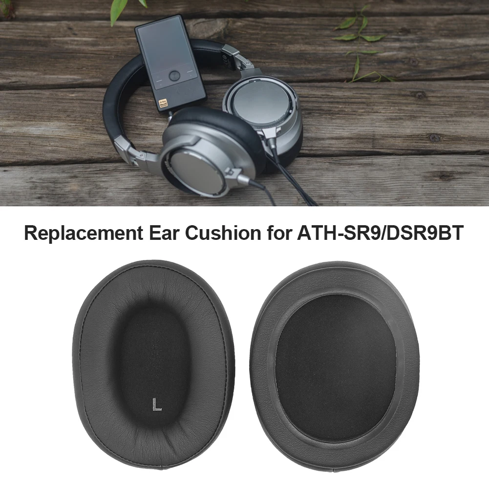 

Headphone Ear Pad Comfortable Soft Sponge Cover for ATH-SR9 Gaming Headset Leather Foam Replacement Ear Cushion