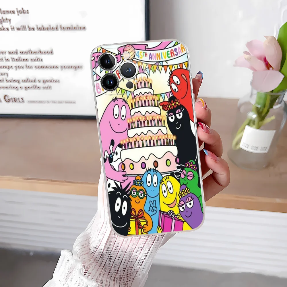Мягкий силиконовый коврик для мыши с рисунком B-Barbapapa iphone 15 14 13 12 11 Pro Mini XS MAX 8 7 6 Plus X