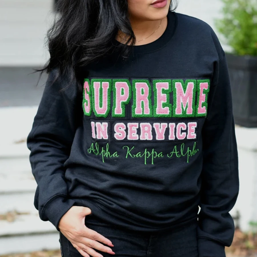 

Alpha Kappa Alpha Fashion printed casual crew neck sweatshirt