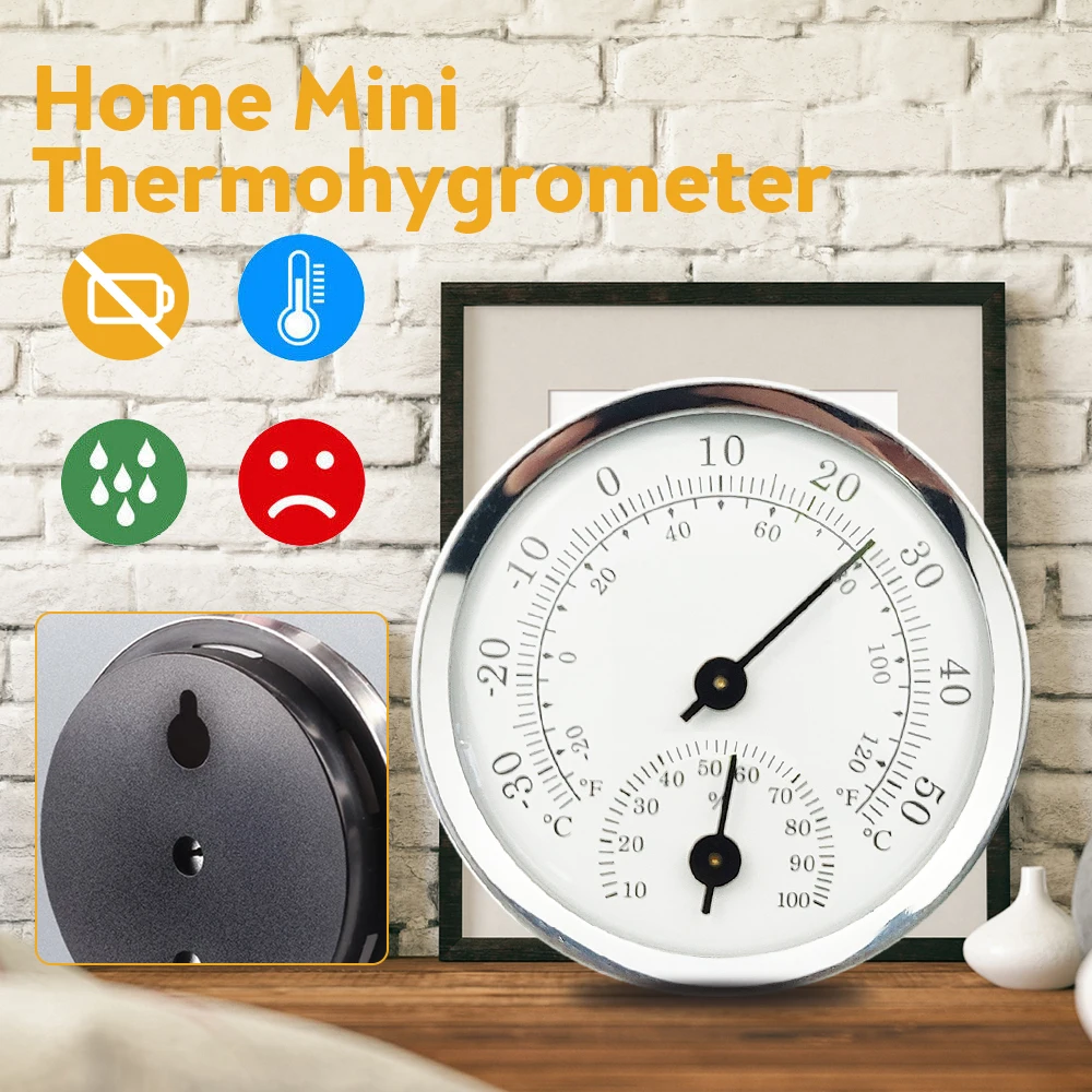 

Mini Pointer Type Analog Thermometer Hygrometer Indoor Room Electronic Temperature Humidity Meter Sensor Gauge For Office Home