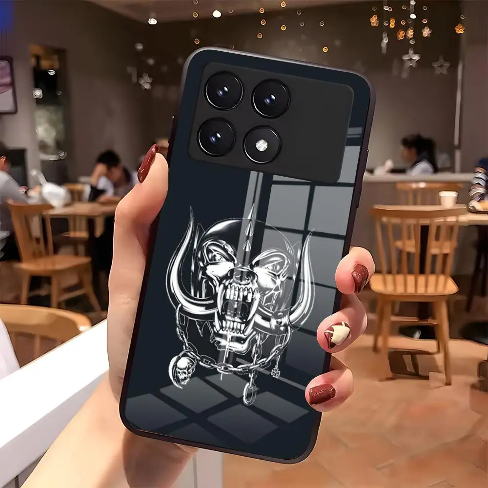 Фото Металлический чехол для телефона M-Motrhead для Xiaomi 17 15 14 13 T Pro Ultra Redmi 15 14 Pro Plus 4G 5G A7, стеклянная крышка №3