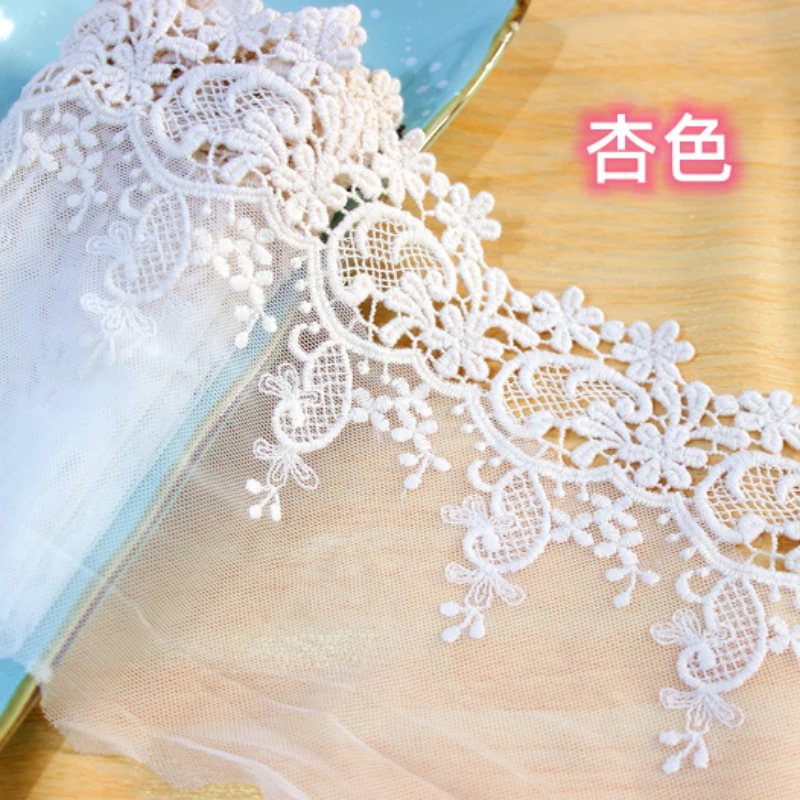 Водорастворимая хлопковая кружевная бейка с вышивкой тканевый материал