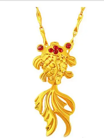 

Pure copper inlaid with six diamonds in the movable goldfish pendant Xin jewelry manufacturers sell a large amount of Congyou co