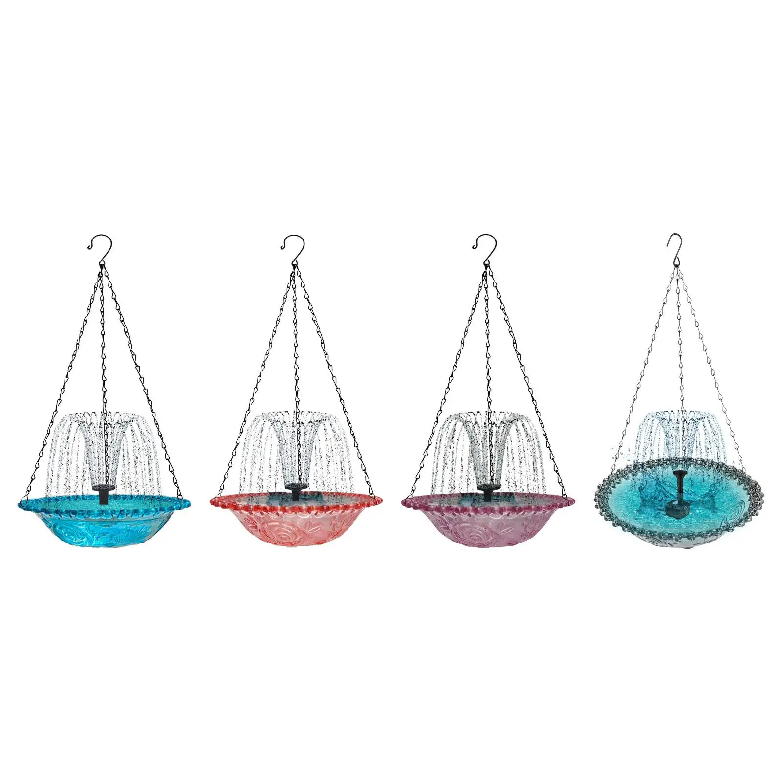 Солнечный фонтан для ванны с птицами прочный уличный барботер миска заднего