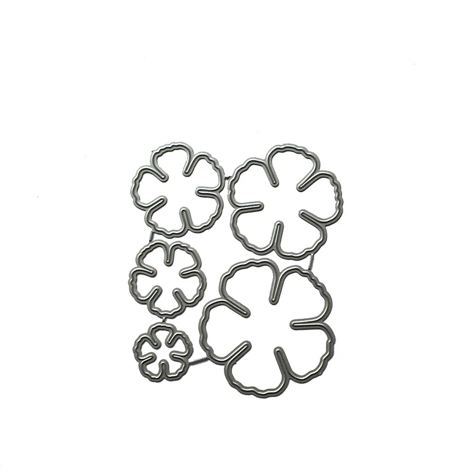 Вырезанные штампы с пятью лепестками для скрапбукинга оформление сделай сам