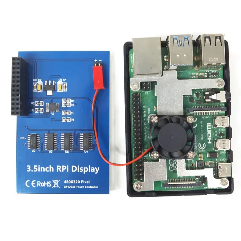 Raspberry Pi с сенсорным экраном 3 5 дюйма разрешение 480*320 дисплей TFT LCD охлаждающим