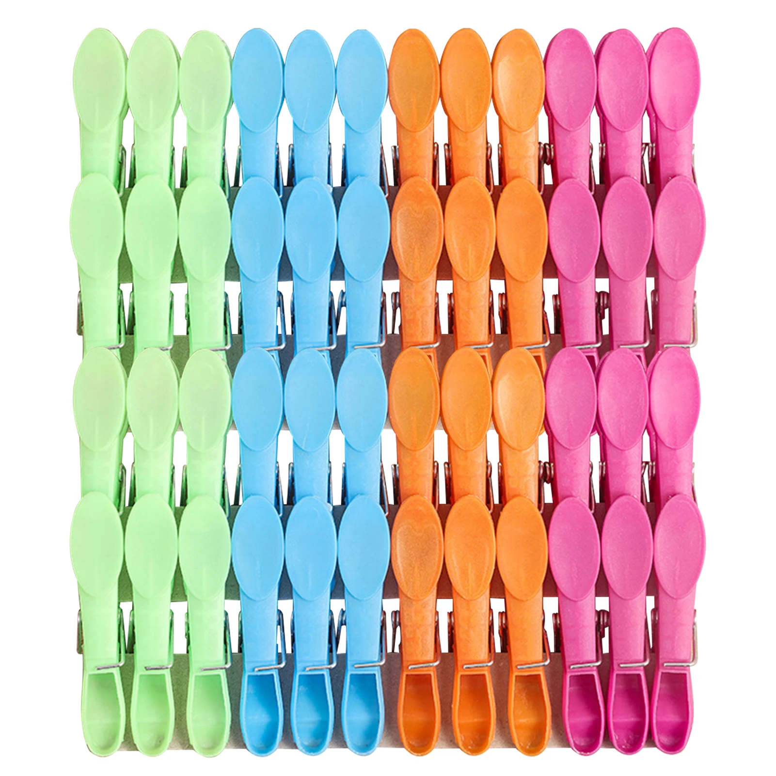 

48pcs Travel 4 Colors Clamps Fixed Laundry Drying For Washing Line Home Durable Towel Clip With Spring Clothes Pegs Windproof