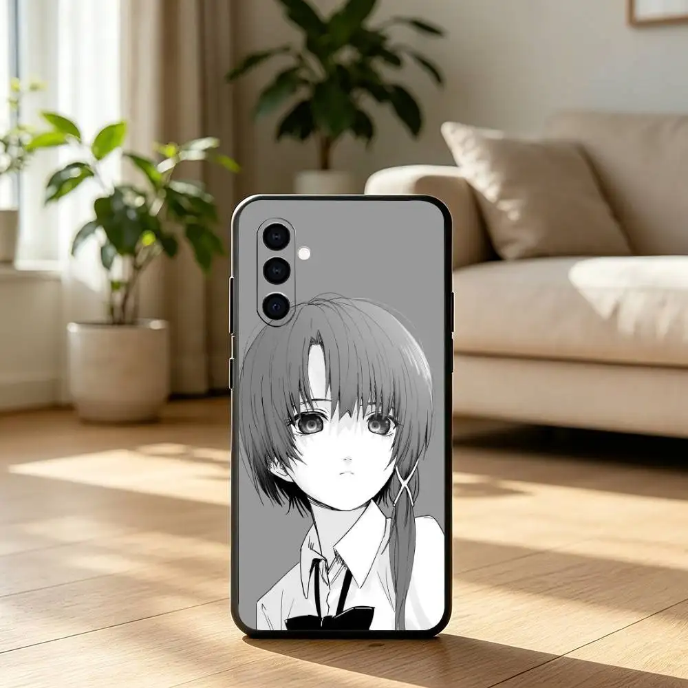 Фото Чехол для телефона Anime S-Serial Experiments L-Lain, черный, силиконовый, мягкий, для Samsung Galaxy A73, A72, A71, A70, A53, A52, A51 №4