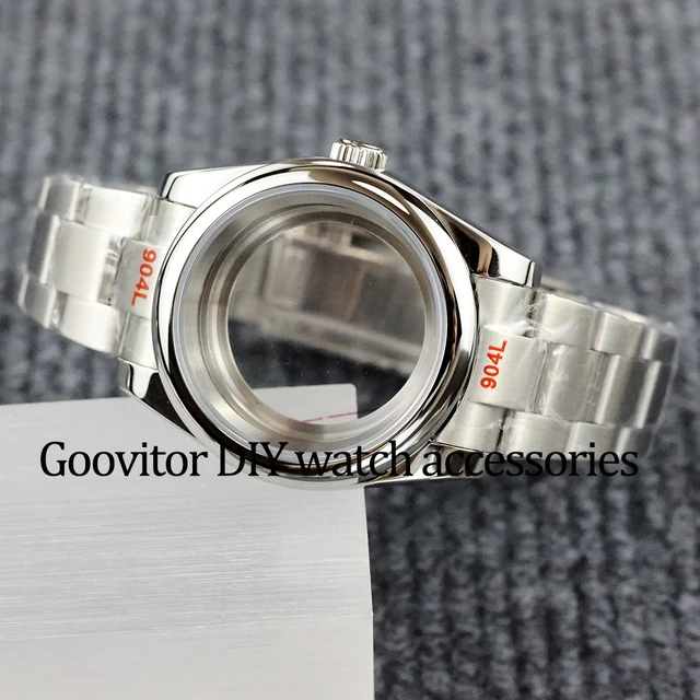 Корпус часов NH35 36 мм/39 мм, браслет Oyster, сапфировое стекло, нержавеющая сталь, подходит для NH35, механизм NH36, циферблат 28,5 мм, корпус часов Datejust