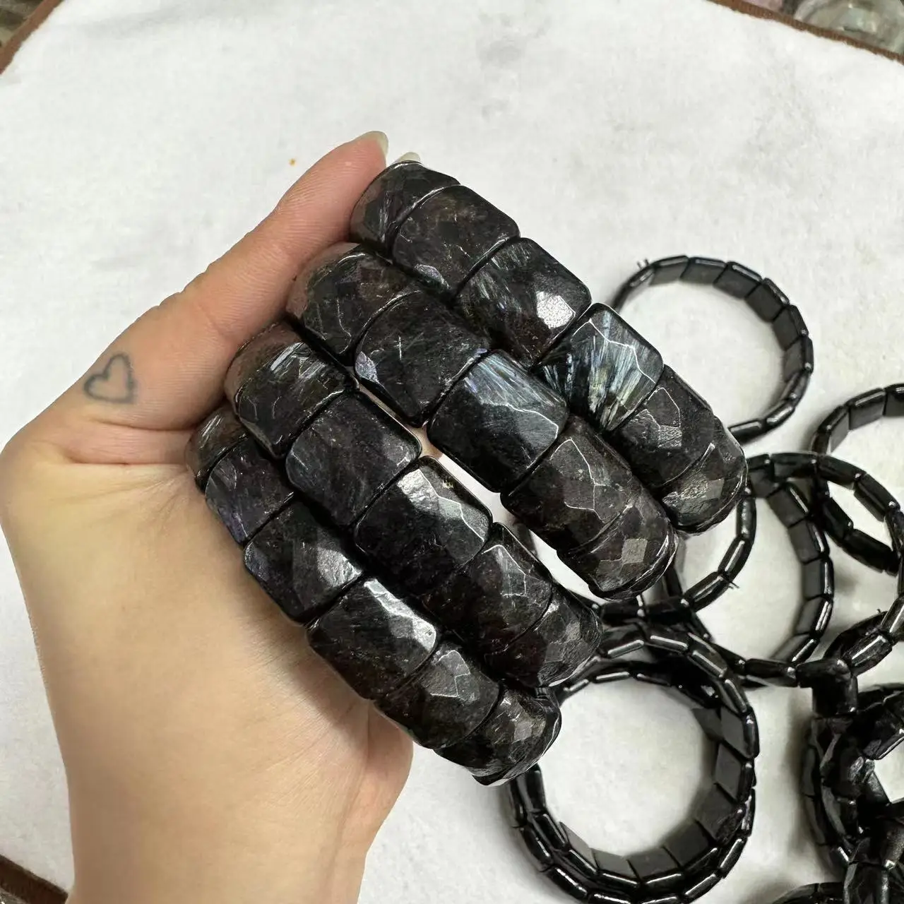 Бусины Из астрофилллита, горнбланде, арфведодсонита, около 12*25 мм, браслет из натурального драгоценного камня, ювелирный браслет для подарка, оптовая продажа!