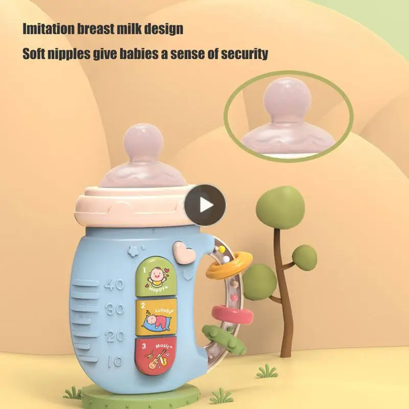 

Baby Electric Toys Newborn Light Music Electric Comfort Bottle Ring Bell English Early Education Mobile Phone