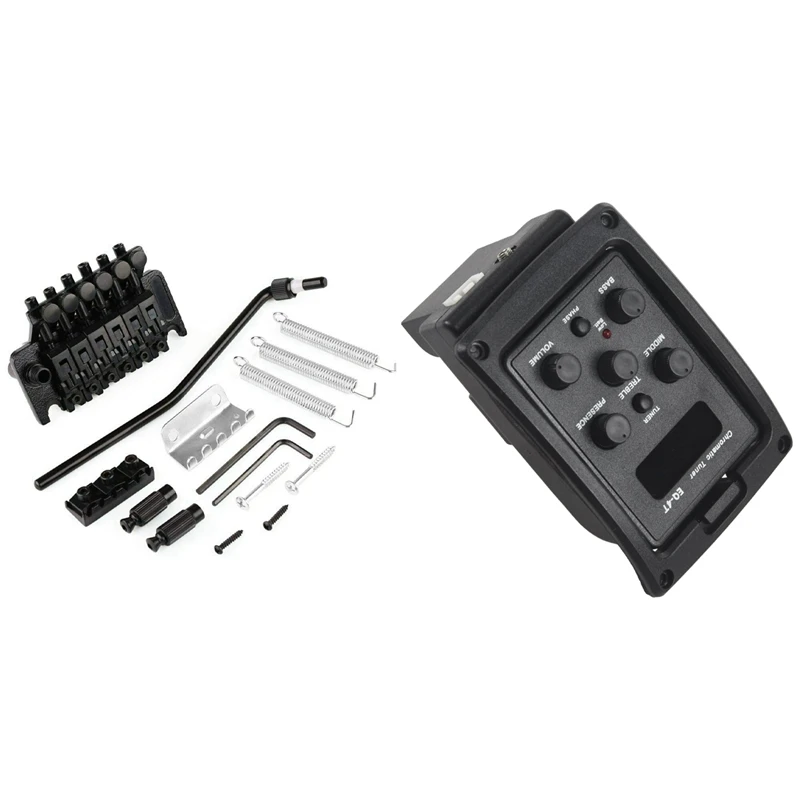 

Electric Guitar Tremolo Bridge Assembly Double System Parts With EQ-4T 4 Band Pickup EQ Preamp