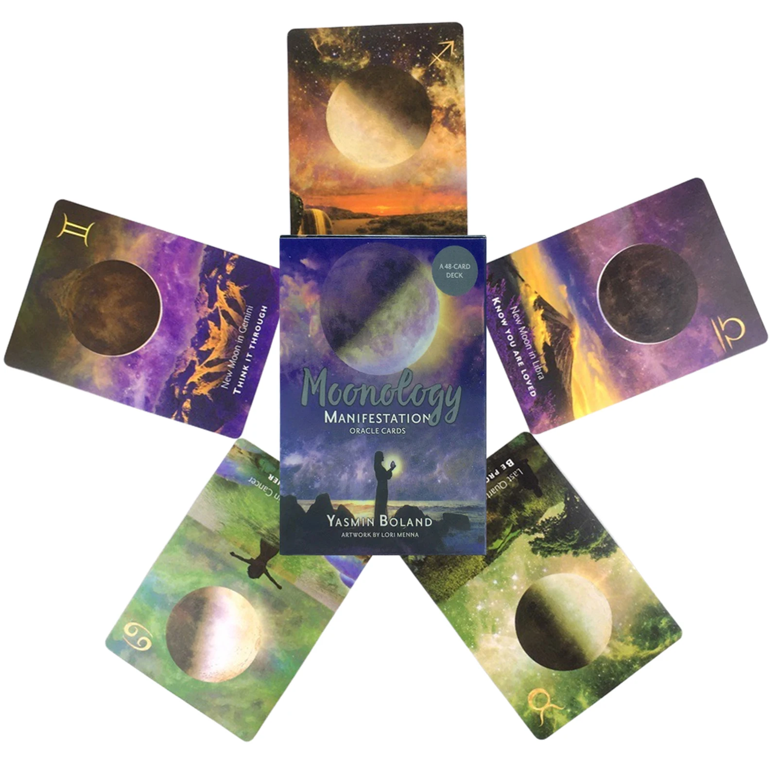 

Для Moonology карточки с изображением особы, английская версия, Веселый стол для гадания, судьба, настольные игры, колода Таро для вечеринки